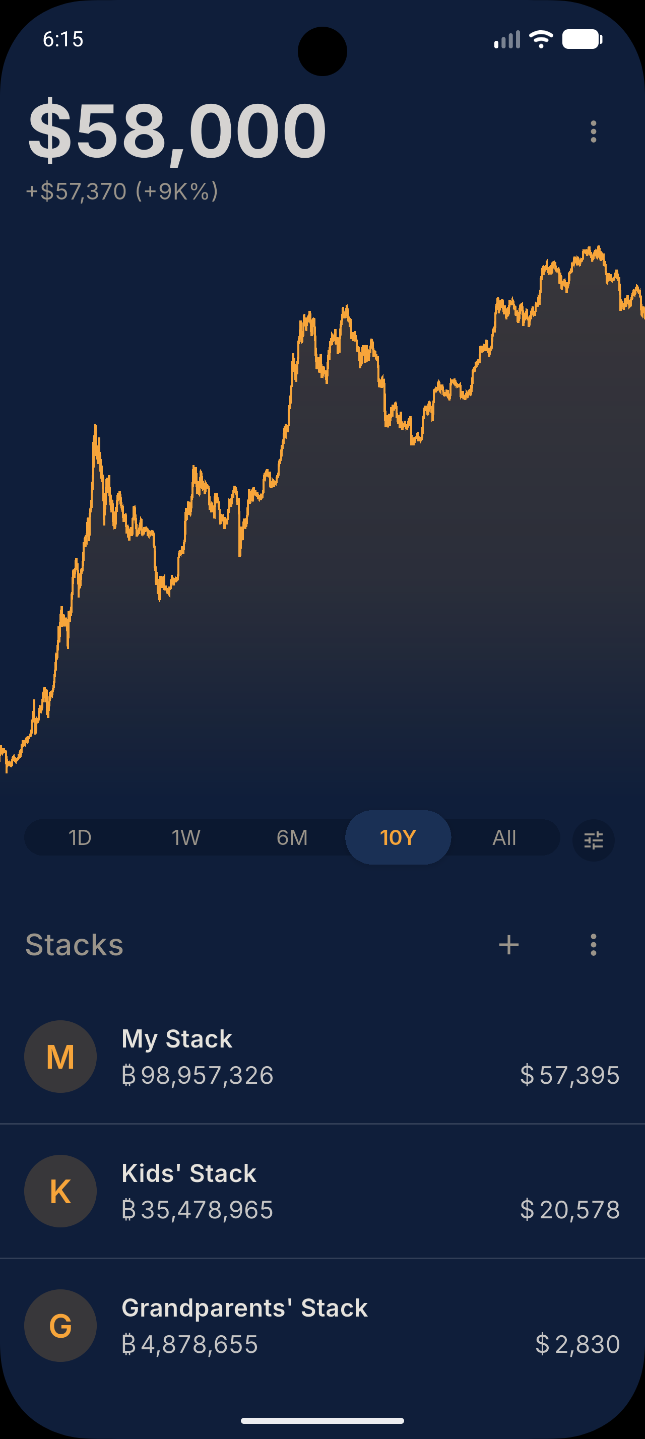 Open Bitcoin Tracker — Deepsea Blue screen